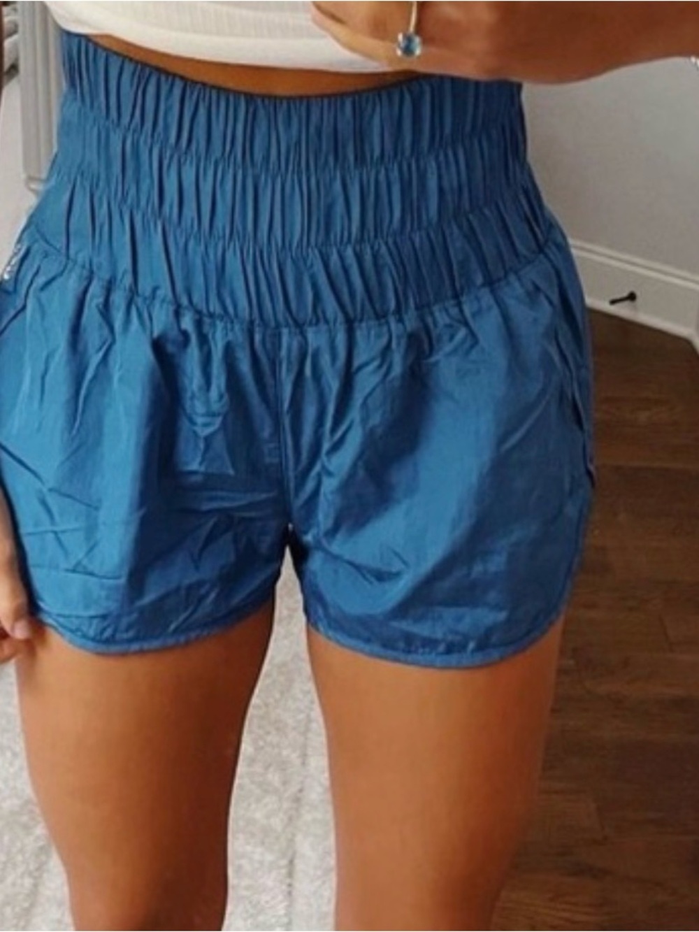 FP Movement by Free People High-Waist Blue Athletic The Way Home Shorts SZ M